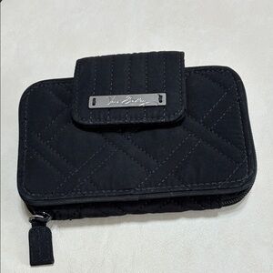 Vera Bradley Black Quilted Compact Wallet